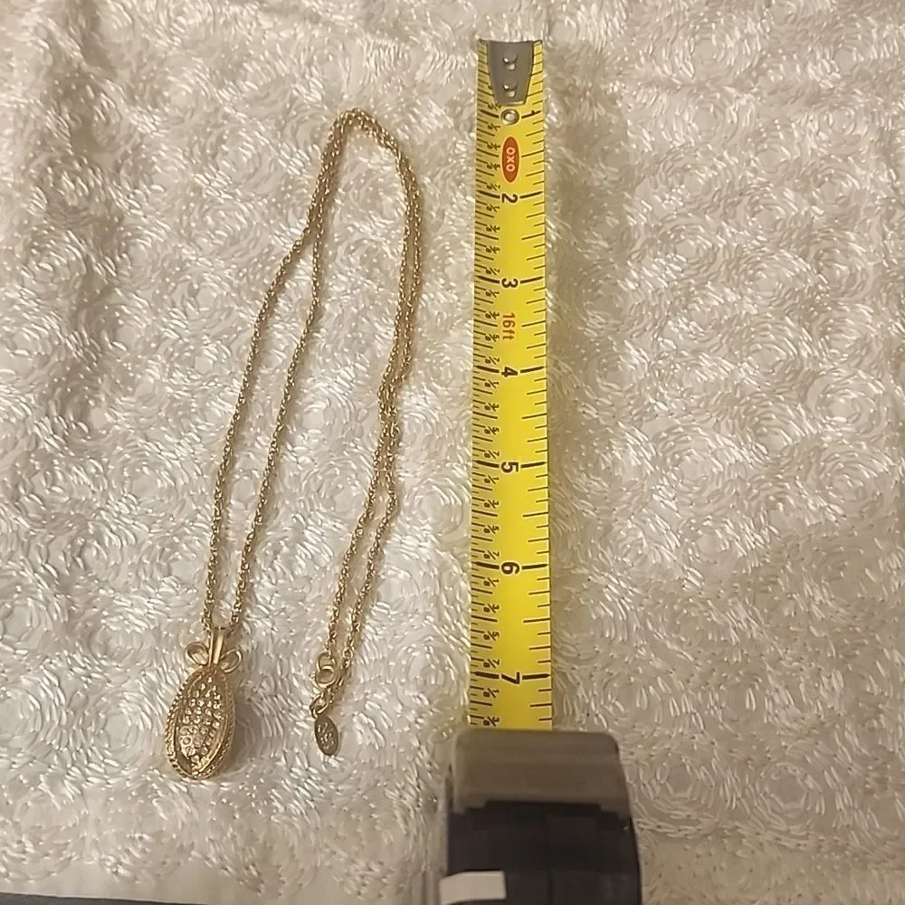 Vintage Joan Rivers Gold Paved Diamond Necklace